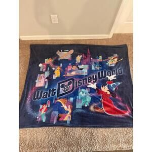 2025 Walt Disney World Parks Fantasia Sorcerer Mickey Castle Throw 50”x60”